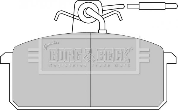 BORG & BECK Комплект тормозных колодок, дисковый тормоз BBP1015